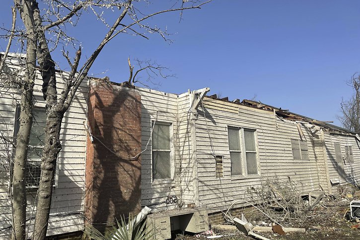La tornade a traversé le Mississippi d'ouest en est sur 150 km. © KEYSTONE/AP/Michael Goldberg