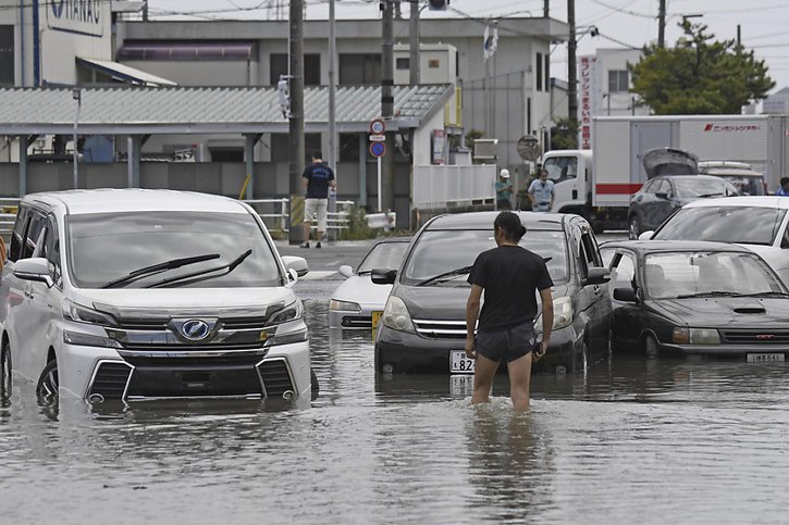 Des précipitations extrêmes sont attendues pendant trois jours au Japon. © KEYSTONE/AP